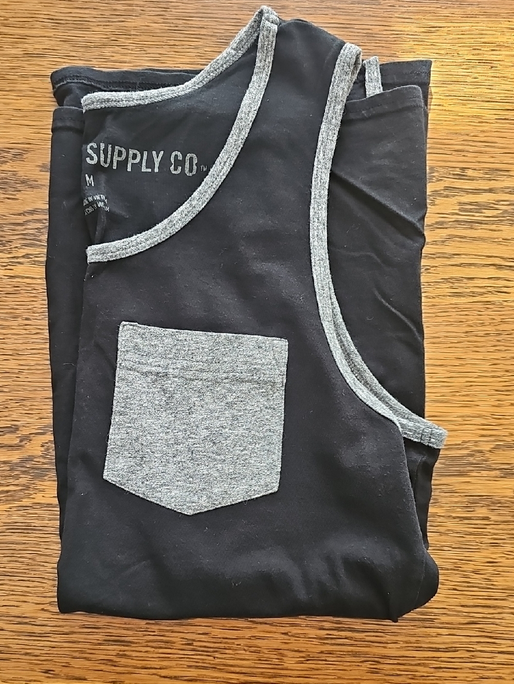 Mossimo Supply Co. Black Tank with Heather Gray Trim